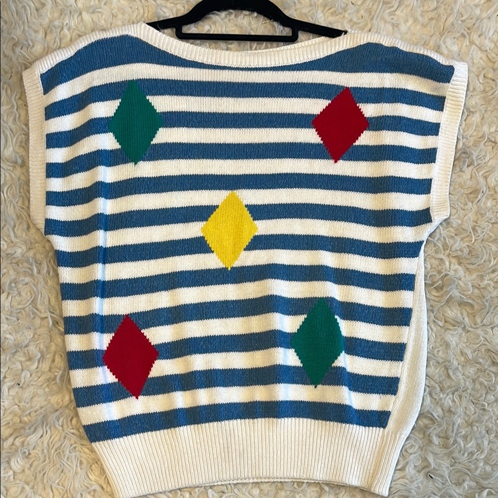 Striped Multicolor Crew Neck Sweater